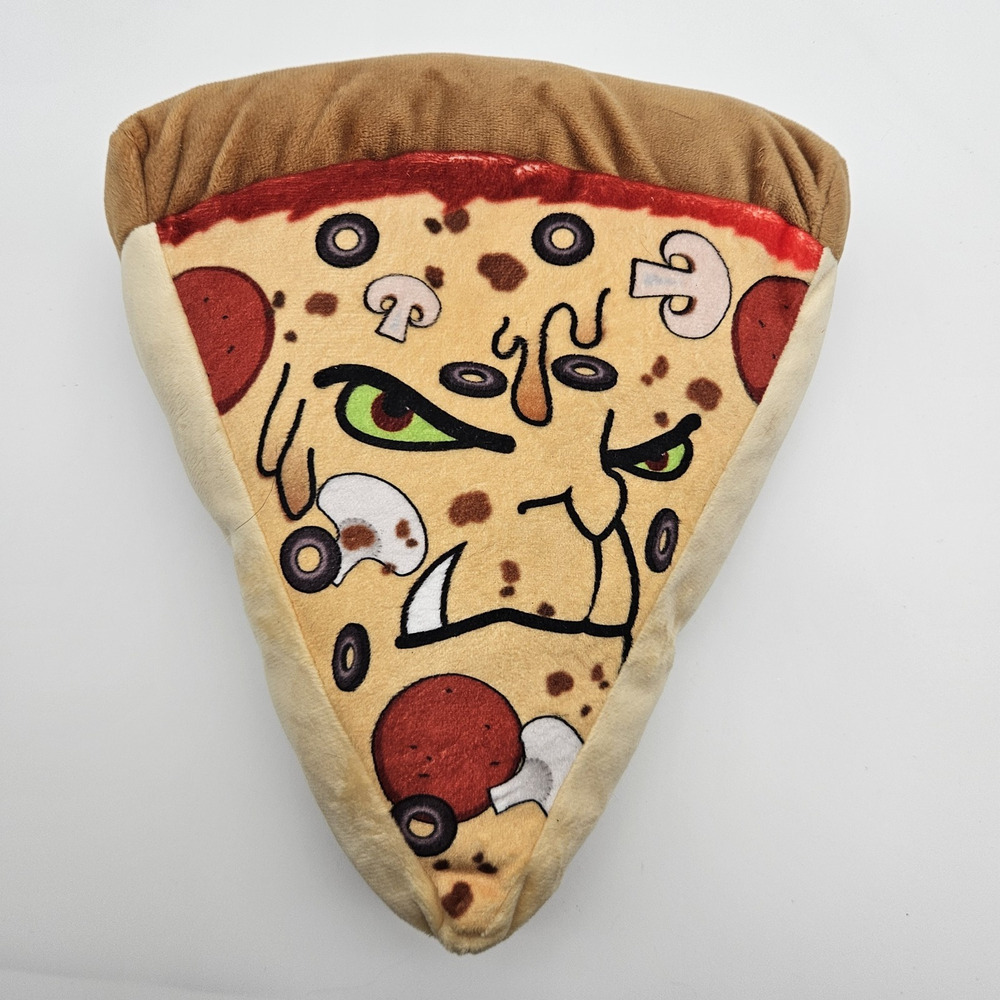 PIZZA SLICE Plush Pillow Stuffed 9” Toy Works